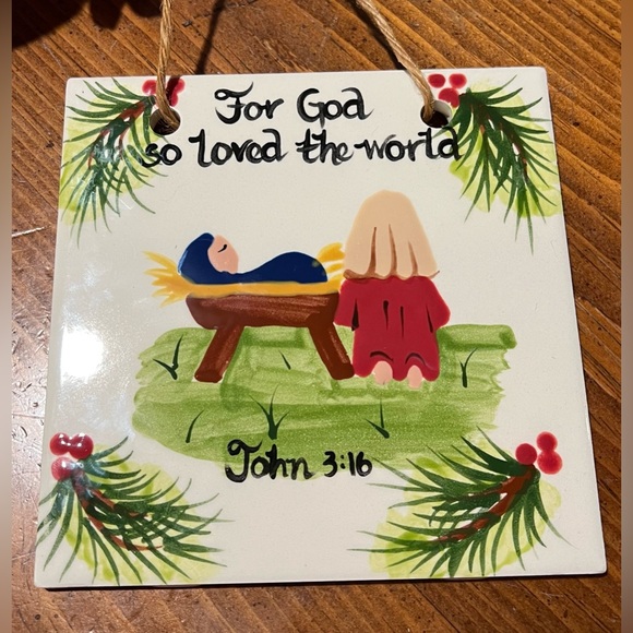 Art of the Spirit Hand-Painted Nativity Tile Christmas Religious Bible Holiday - Picture 4 of 8